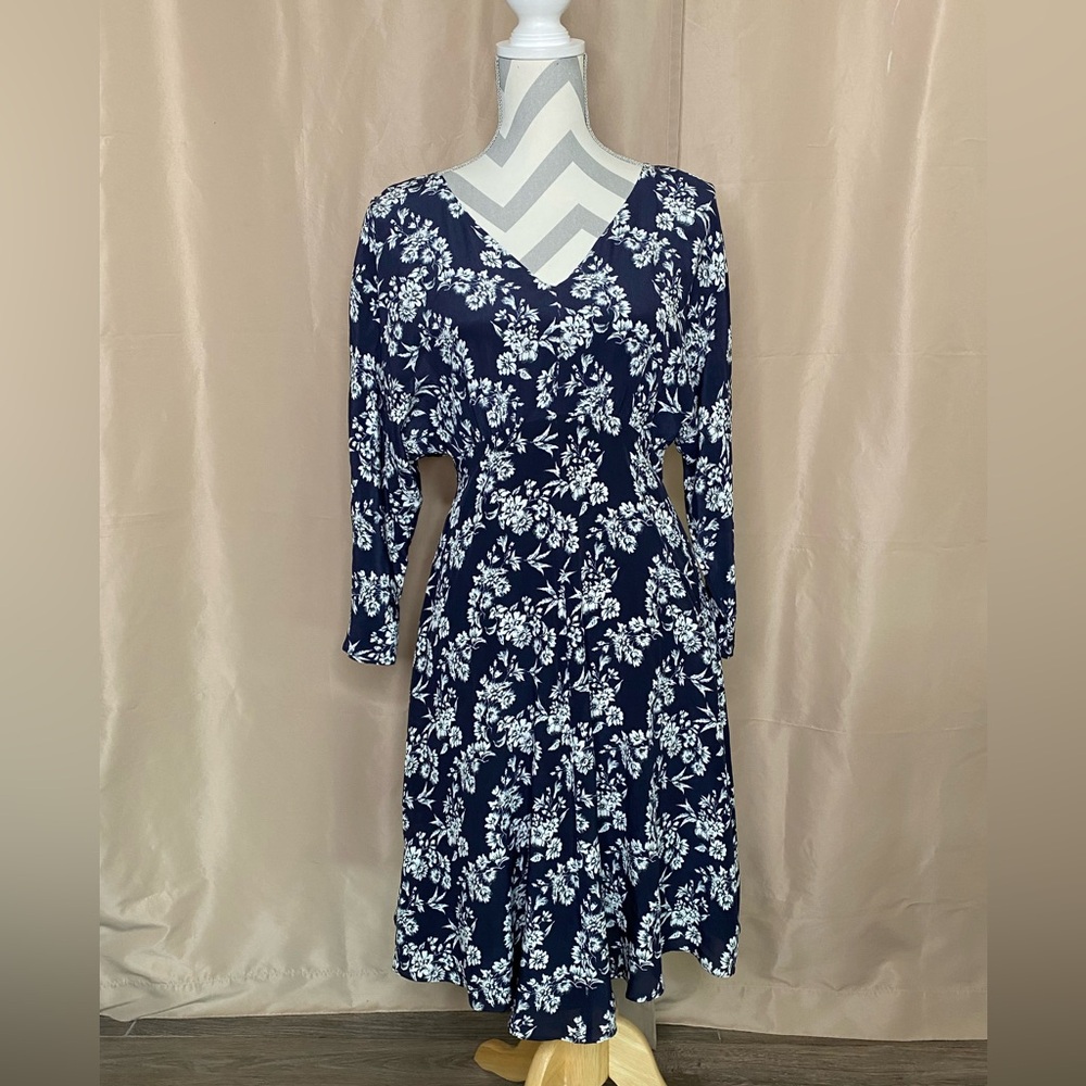 MaxMara Studio Floral Long Sleeve Dress